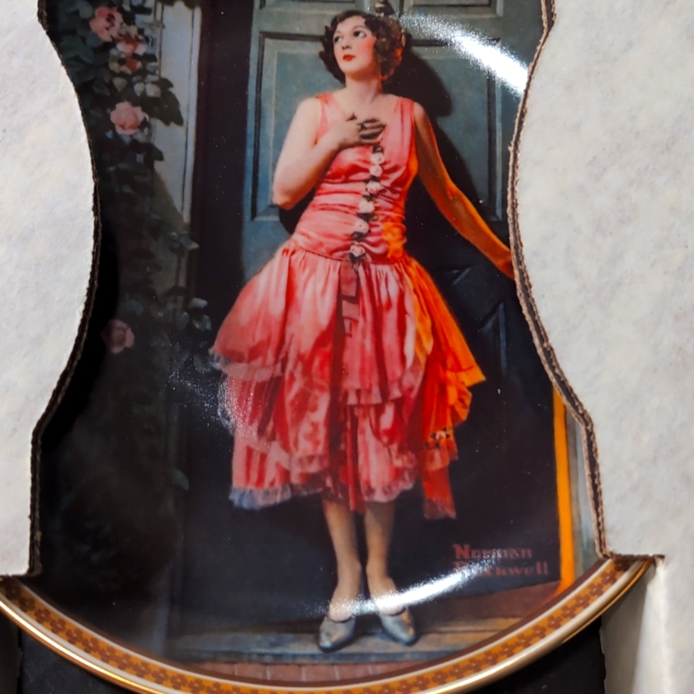 Norman Rockwell Plate. Standing In The Doorway, Numbered 221 M